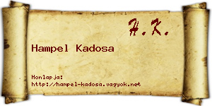 Hampel Kadosa névjegykártya